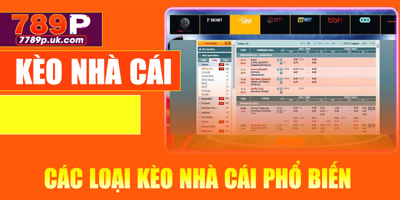 Các loại kèo nhà cái phổ biến